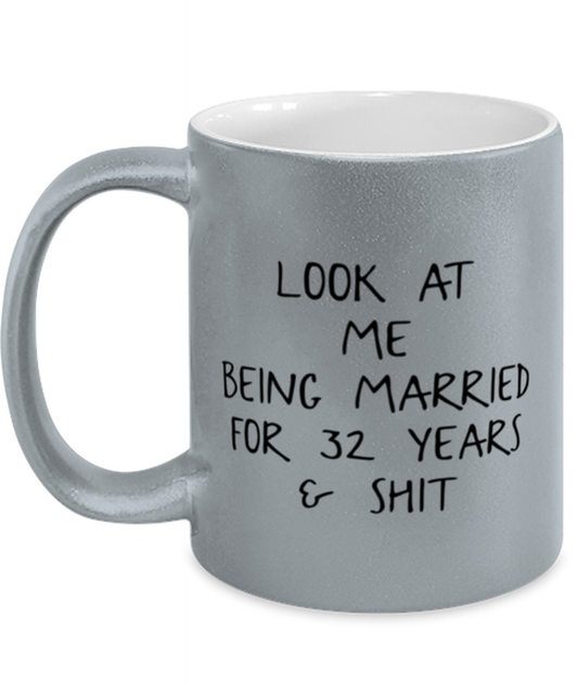 32nd Anniversary Coffee Mug White Ceramic Cup