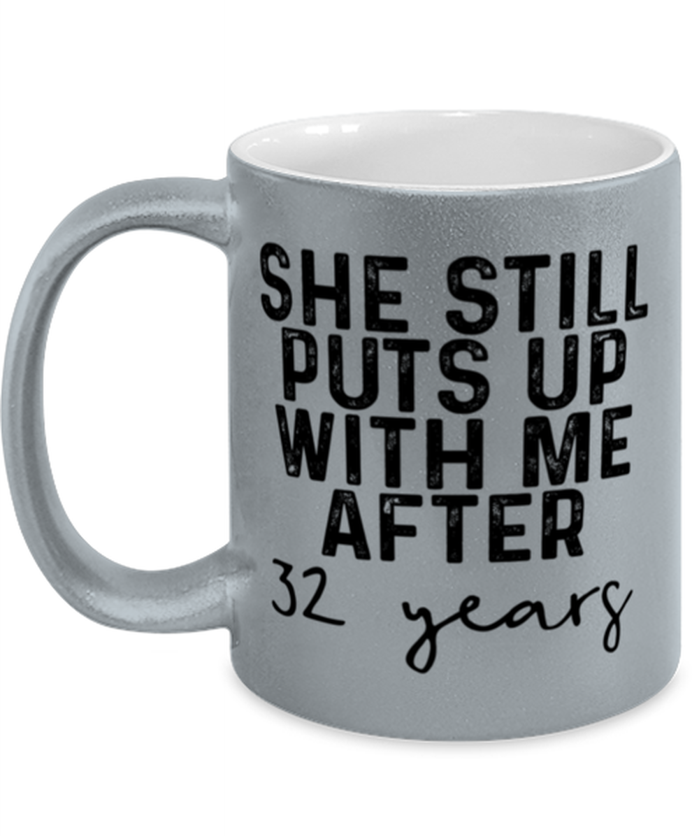 32nd Anniversary Coffee Mug White Ceramic Cup