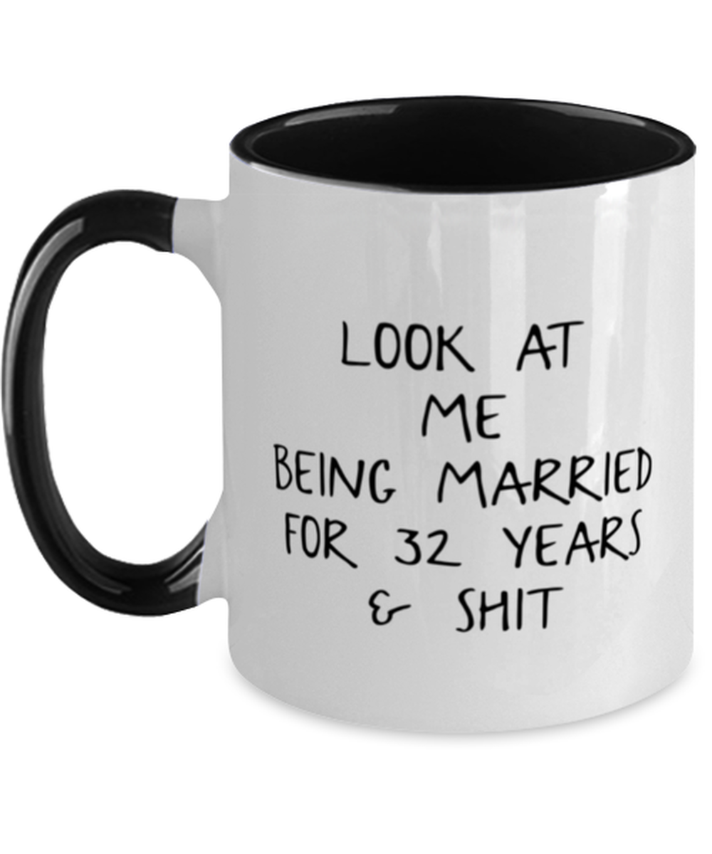 32nd Anniversary Coffee Mug White Ceramic Cup