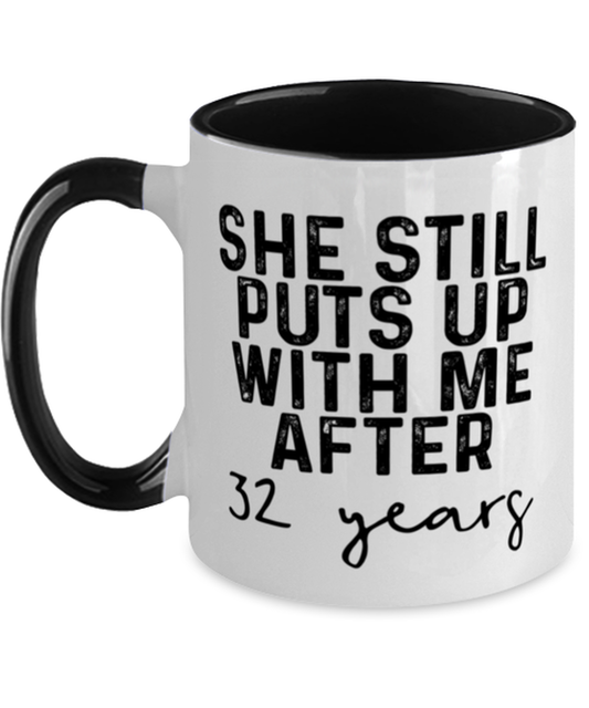 32nd Anniversary Coffee Mug White Ceramic Cup