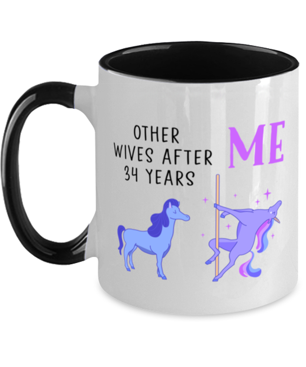 34th Anniversary Coffee Mug White Ceramic Cup