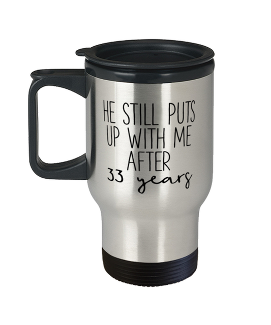 33rd Anniversary Travel Coffee Mug Tumbler Cup