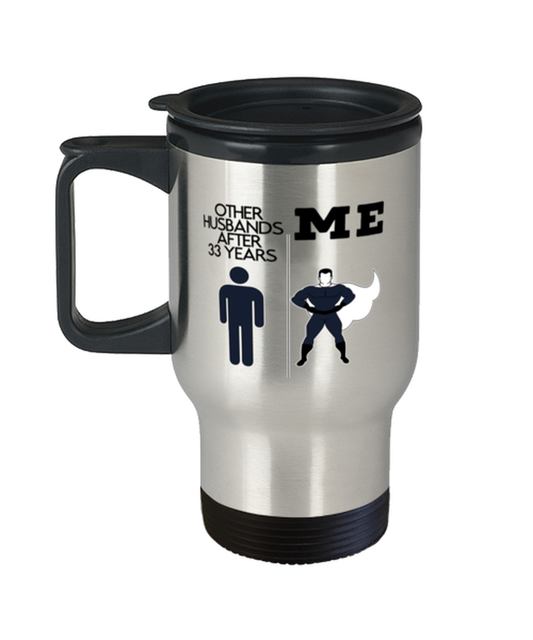 33rd Anniversary Travel Coffee Mug Tumbler Cup