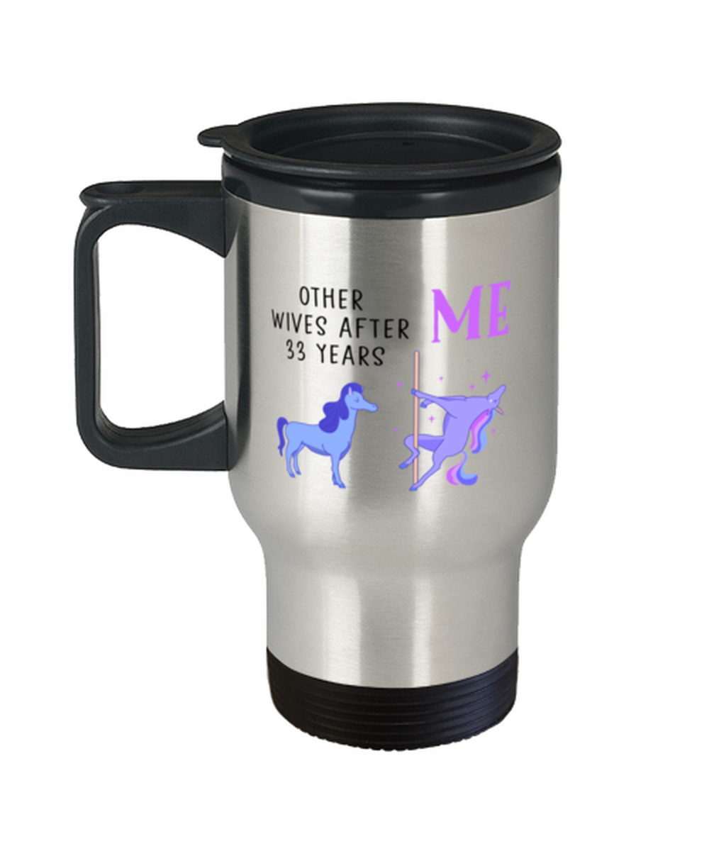 33rd Anniversary Travel Coffee Mug Tumbler Cup