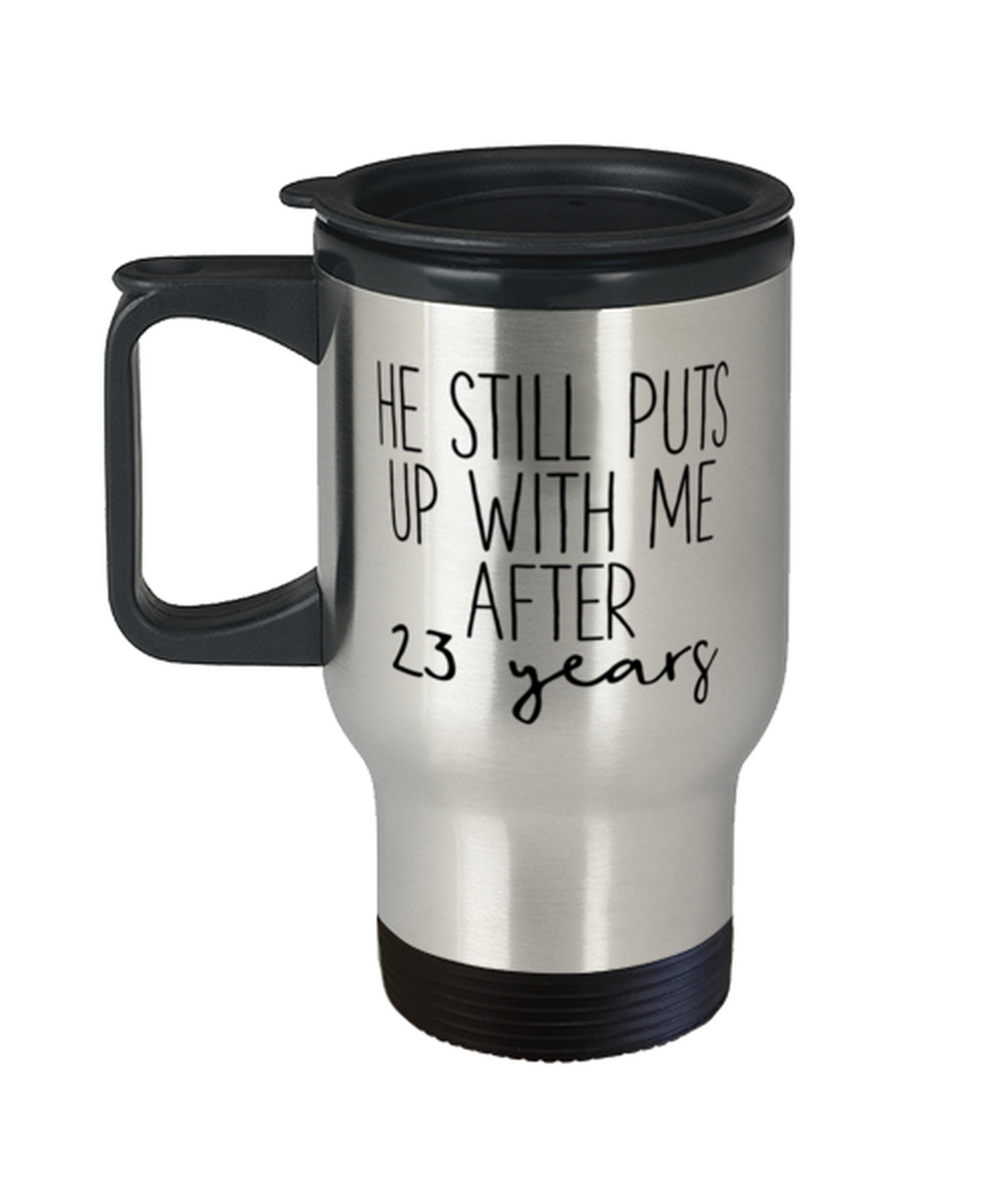 23rd Anniversary Travel Coffee Mug Tumbler Cup