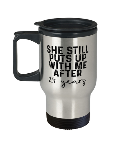 24th Anniversary Travel Coffee Mug Tumbler Cup