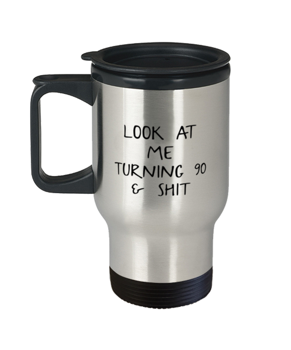 90th Birthday Travel Coffee Mug Tumbler Cup