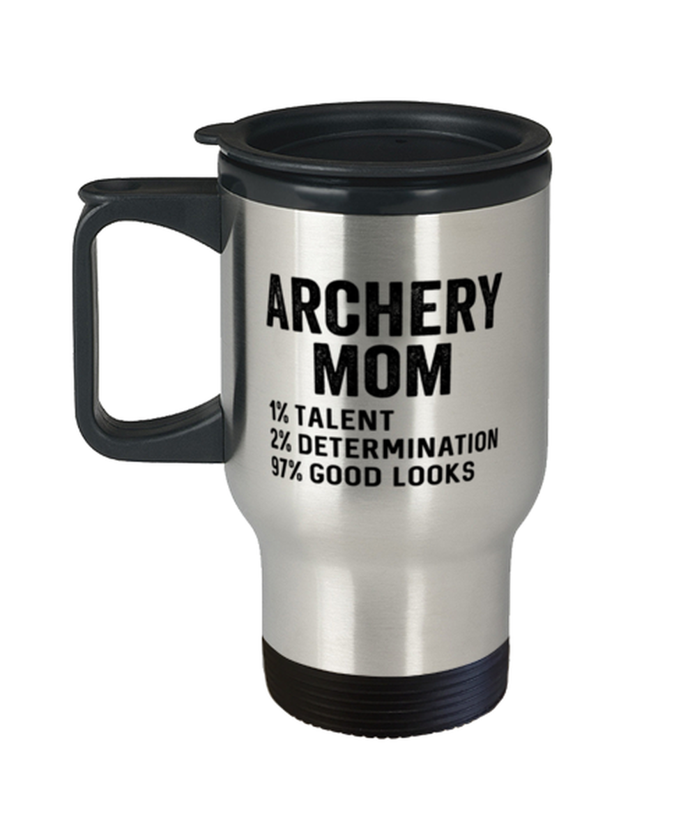 Archery Mom Travel Coffee Mug Tumbler Cup