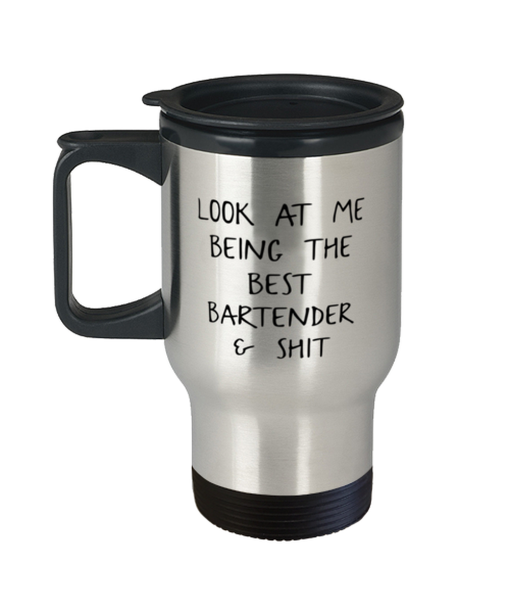 Bartender Travel Coffee Mug Tumbler Cup