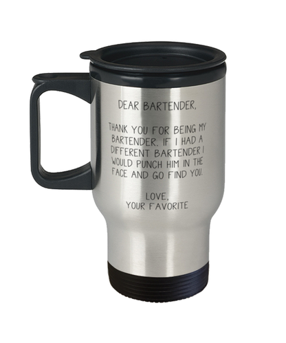 Bartender Travel Coffee Mug Tumbler Cup