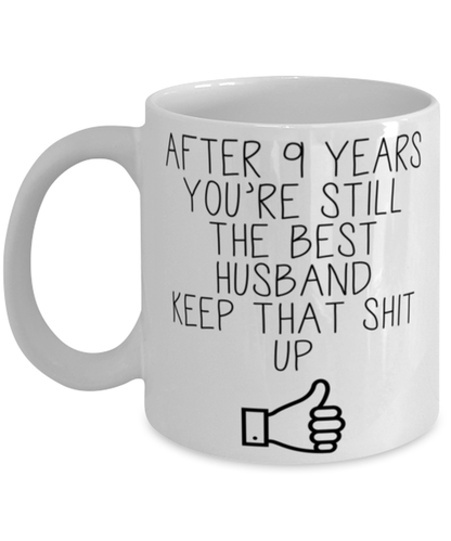 9th Anniversary Husband Coffee Mug Ceramic Cup