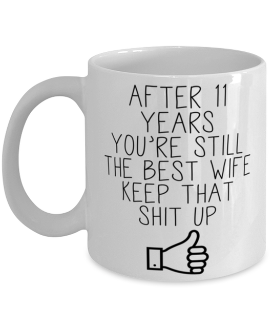 11th Anniversary Wife Coffee Mug Ceramic Cup