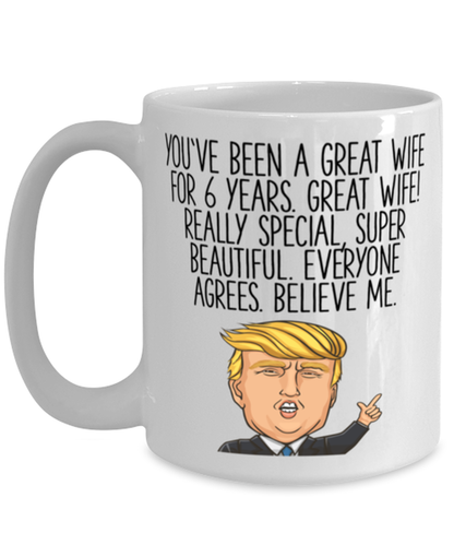 6th Anniversary Wife Coffee Mug Ceramic Cup