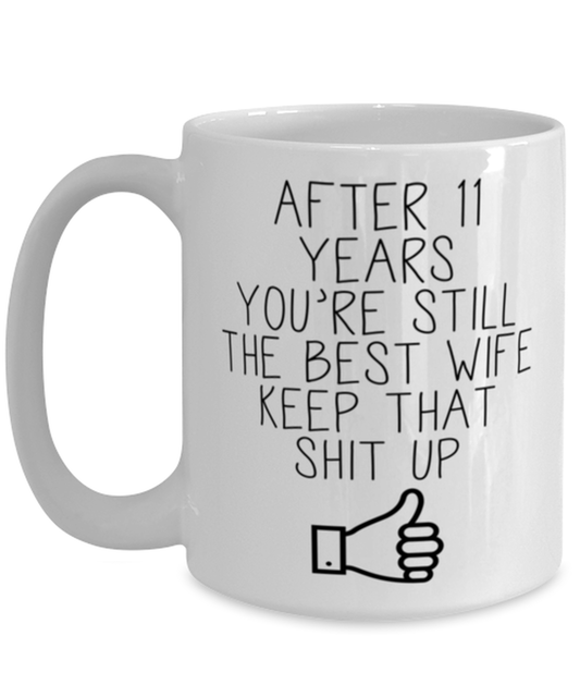 11th Anniversary Wife Coffee Mug Ceramic Cup