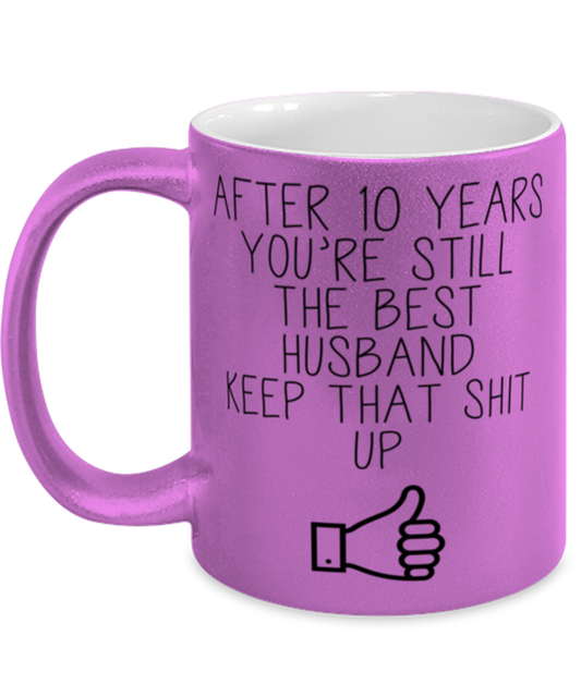 10th Anniversary Husband Coffee Mug Ceramic Cup