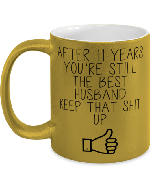 11th Anniversary Husband Coffee Mug Ceramic Cup