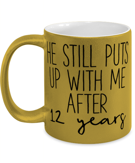 12th Anniversary Wife Coffee Mug Ceramic Cup