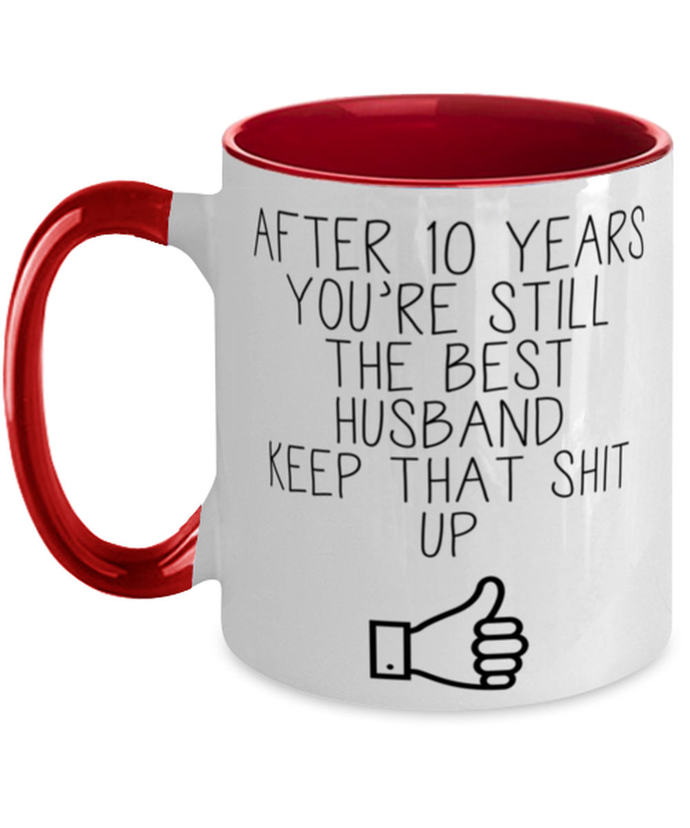 10th Anniversary Husband Coffee Mug Ceramic Cup