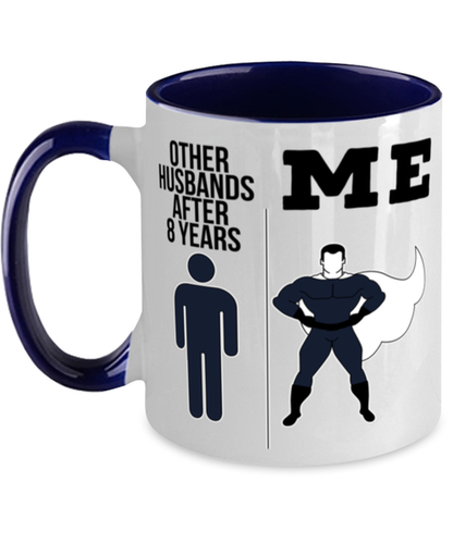 8th Anniversary Husband Coffee Mug Ceramic Cup