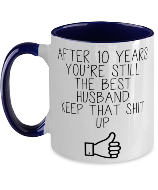 10th Anniversary Husband Coffee Mug Ceramic Cup