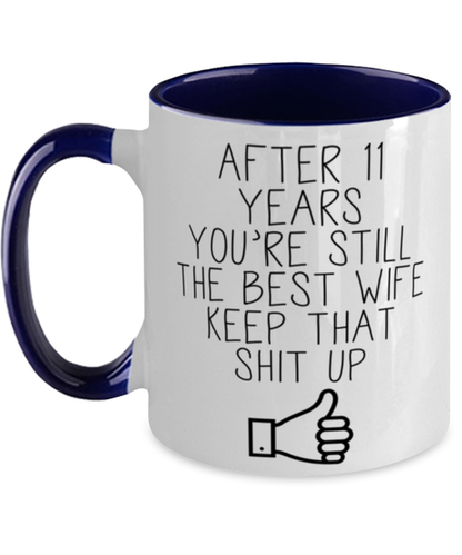 11th Anniversary Wife Coffee Mug Ceramic Cup