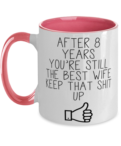 8th Anniversary Wife Coffee Mug Ceramic Cup