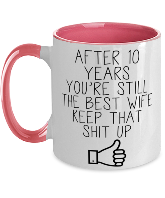 10th Anniversary Wife Coffee Mug Ceramic Cup