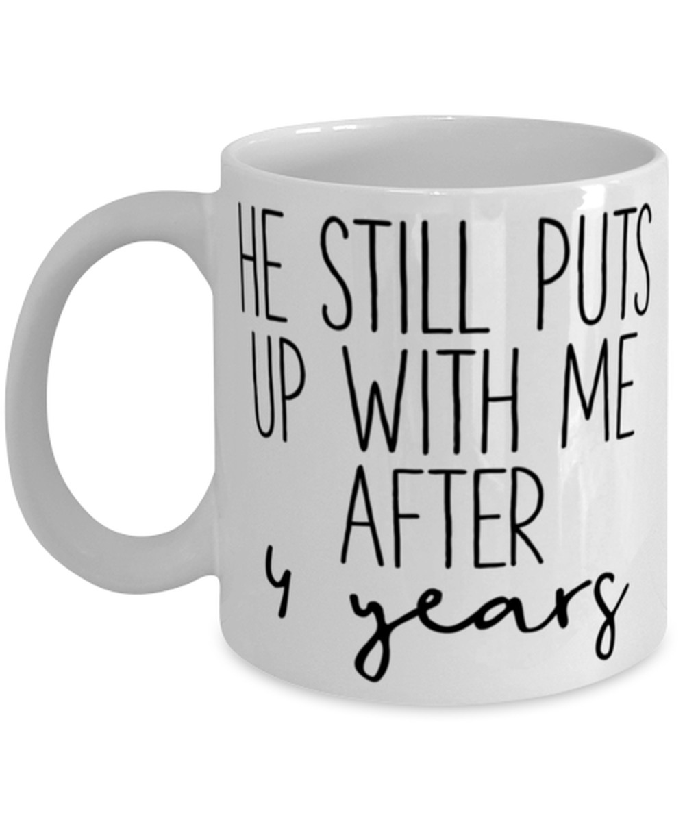 4th Anniversary Wife Coffee Mug Ceramic Cup