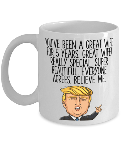 5th Anniversary Wife Coffee Mug Ceramic Cup