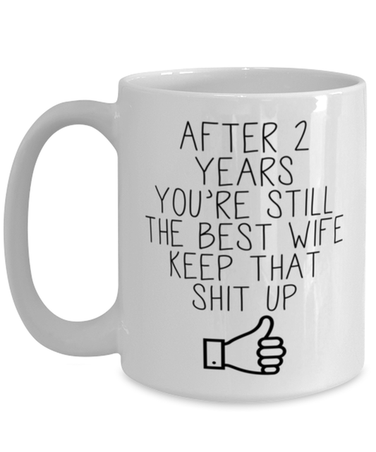 2nd Anniversary Wife Coffee Mug Ceramic Cup