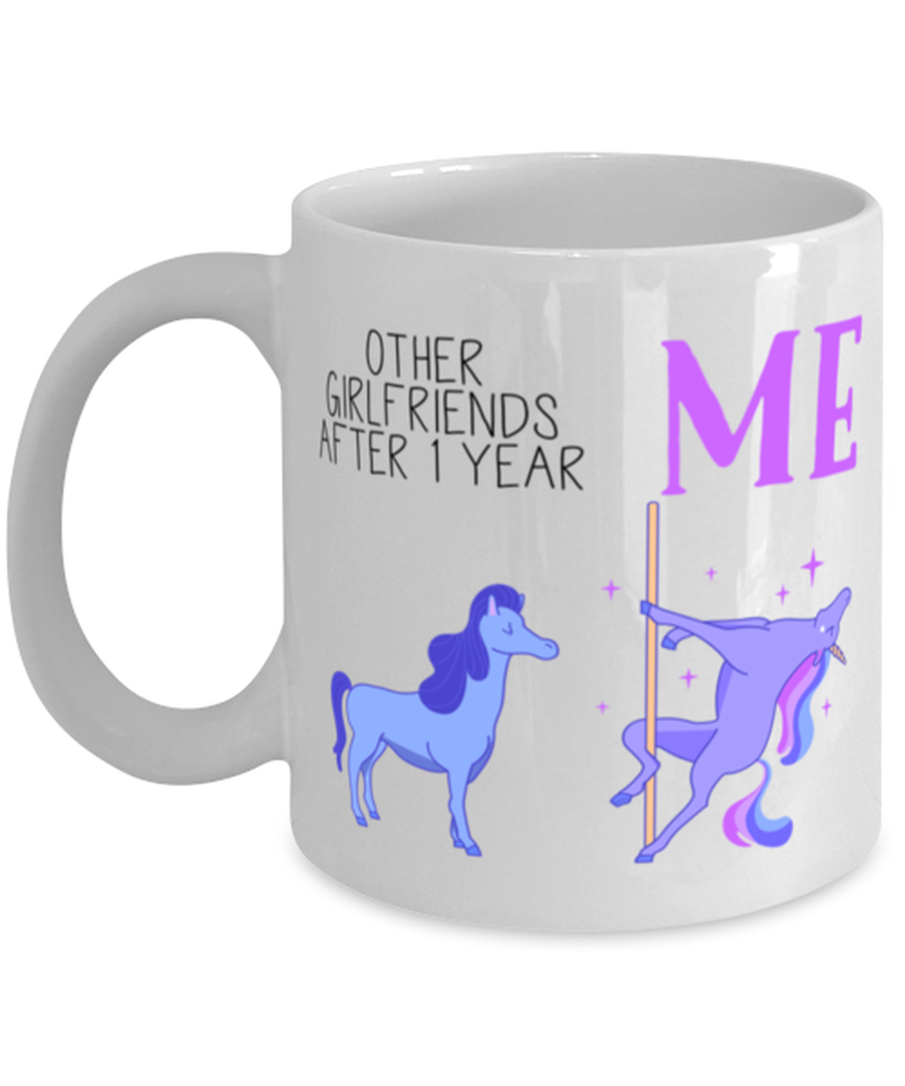 Girlfriend One Year Anniversary Coffee Mug Ceramic Cup