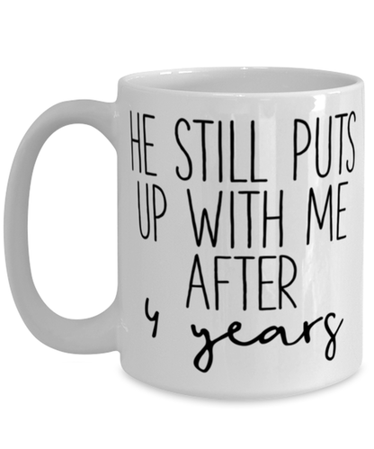 4th Anniversary Wife Coffee Mug Ceramic Cup