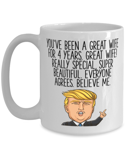 4th Anniversary Wife Coffee Mug Ceramic Cup