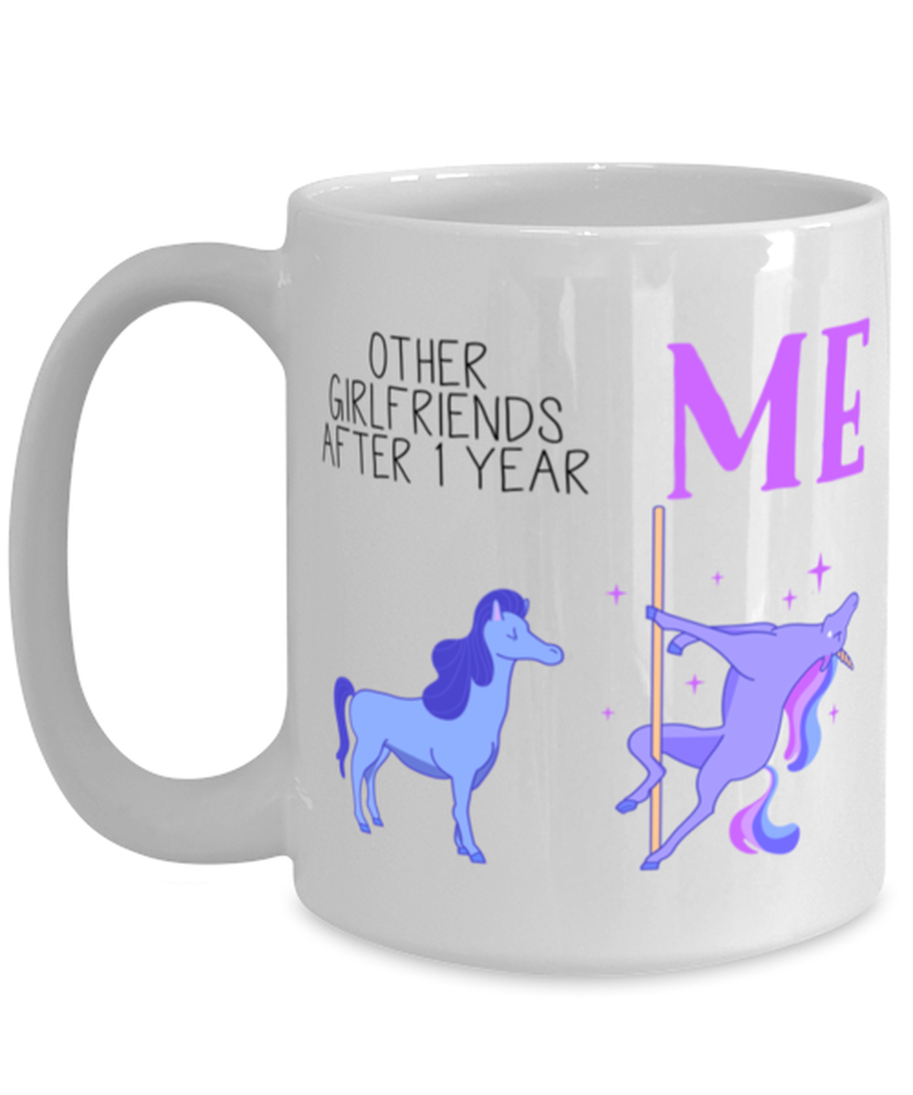 Girlfriend One Year Anniversary Coffee Mug Ceramic Cup