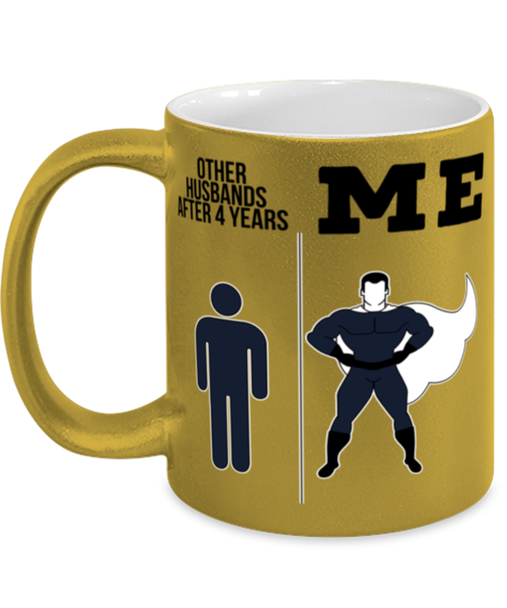 4th Anniversary Husband Coffee Mug Ceramic Cup