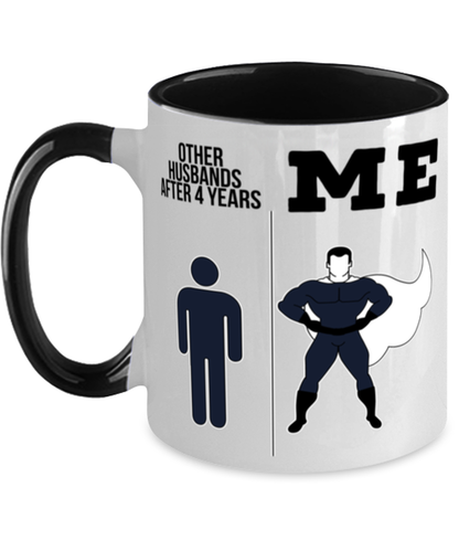 4th Anniversary Husband Coffee Mug Ceramic Cup