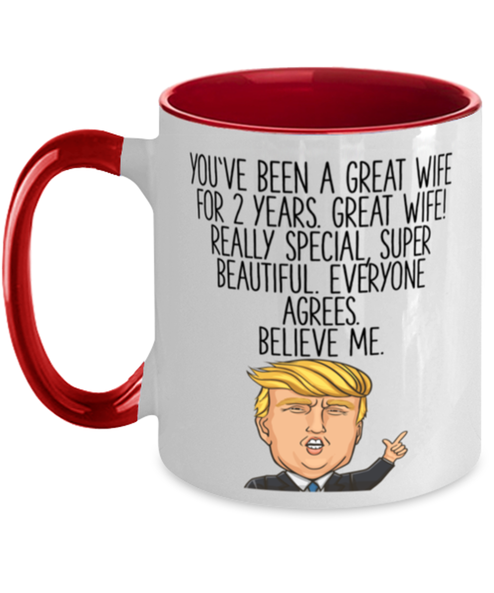 2nd Anniversary Wife Coffee Mug Ceramic Cup