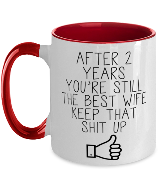 2nd Anniversary Wife Coffee Mug Ceramic Cup