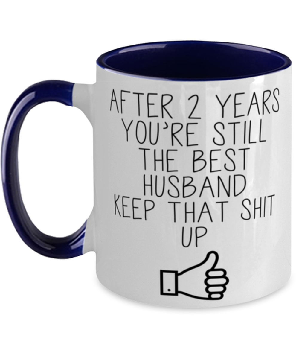 2nd Anniversary Husband Coffee Mug Ceramic Cup