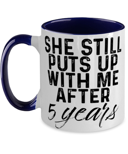 5th Anniversary Husband Coffee Mug Ceramic Cup