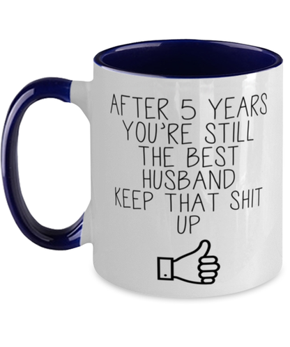 5th Anniversary Husband Coffee Mug Ceramic Cup