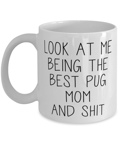 Pug Mom Coffee Mug Ceramic Cup