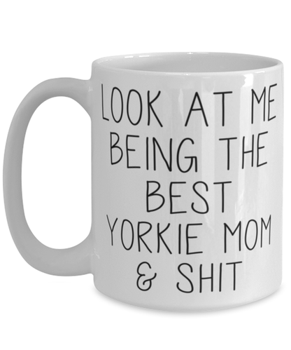 Yorkie Mom Coffee Mug Ceramic Cup