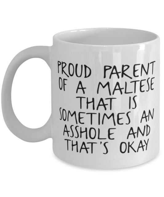 Maltese Lover Mom Dad Coffee Mug Cup