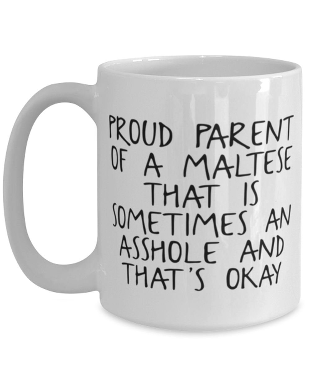 Maltese Lover Mom Dad Coffee Mug Cup