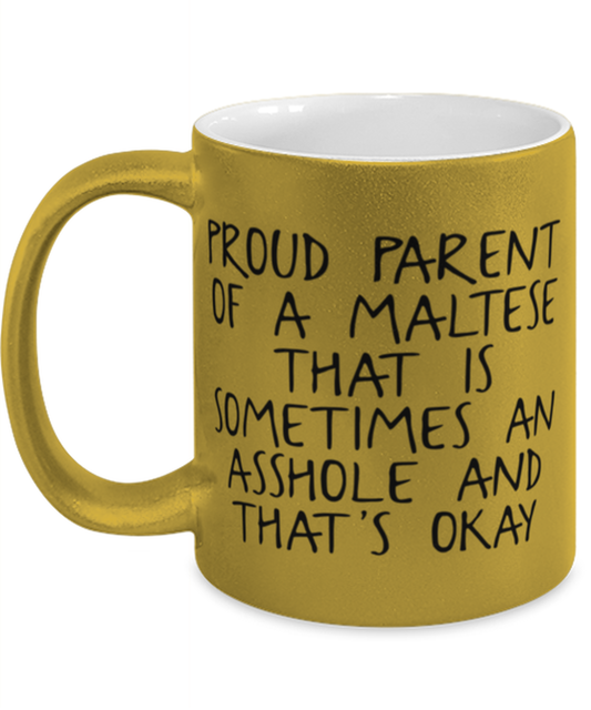 Maltese Lover Mom Dad Coffee Mug Cup