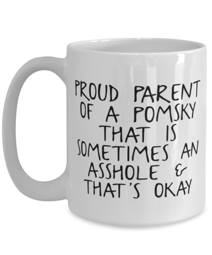 Pomsky Lover Mom Dad Coffee Mug Cup