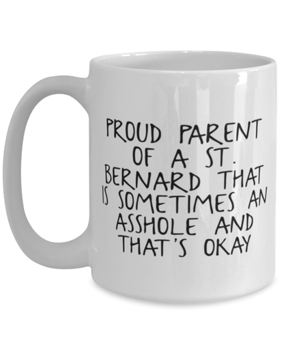 St. Bernard Lover Mom Dad Coffee Mug Cup