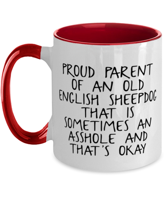 Old English Sheepdog Lover Mom Dad Coffee Mug Cup