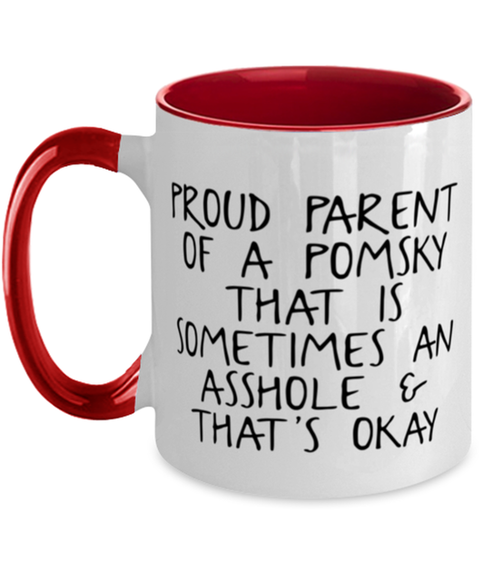 Pomsky Lover Mom Dad Coffee Mug Cup